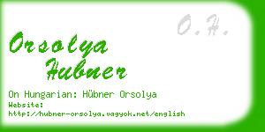 orsolya hubner business card